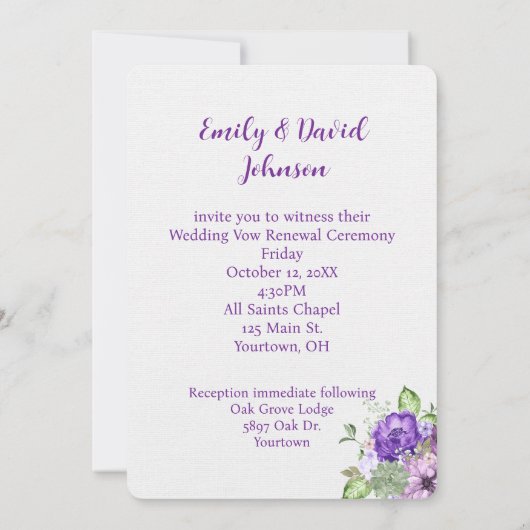 Waterverf Herten Gewei Huwelijksbelofte Vernieuwin Kaart (Achterkant)