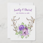 Waterverf Herten Gewei Huwelijksbelofte Vernieuwin Kaart (Voorkant)