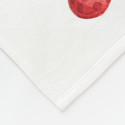 Waterverf Herten Kerst Idyll Design Fleece Deken (Hoek)