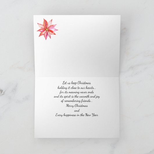 Waterverf herten kerst Kaart (Binnen)