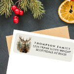 Waterverf herten kerst terug adres Etiket<br><div class="desc">Voeg een charmante, nostalgische toets toe aan uw vakantiemailings met dit Waterverf Herten Christmas Return Adreslabel. Met een prachtig geïllustreerd rendierontwerp, brengt dit label de warmte en gezelligheid van een boskerstfeest naar uw vakantiewensen. Perfect voor het verzenden van kaarten, uitnodigingen of geschenken, deze kerstretour adreslabels combineren klassieke feestvreugde met een...</div>