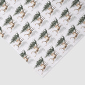 Waterverf Herten Kerst Tissuepapier (Detail)