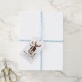Waterverf Herten Kerstcadeautag Cadeaulabel (Met Touw)