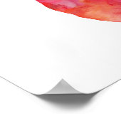 Waterverf herten kerstprint poster (Hoek)