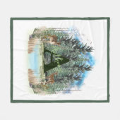 Waterverf Herten Persoonlijk Monogram Letter A Fleece Deken (Voorkant (Horizontaal))
