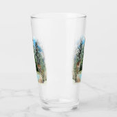 Waterverf Herten Persoonlijk Monogram Letter A Glas (Links)