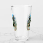 Waterverf Herten Persoonlijk Monogram Letter A Glas (Rechts)