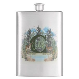 Waterverf Herten Persoonlijk Monogram Letter C Flacon