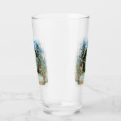 Waterverf Herten Persoonlijk Monogram Letter C Glas (Rechts)