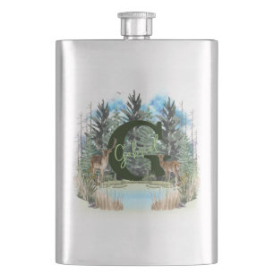 Waterverf Herten Persoonlijk Monogram Letter G Flacon