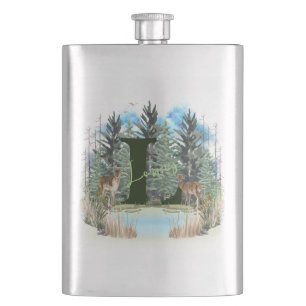 Waterverf Herten Persoonlijk Monogram Letter L Flacon