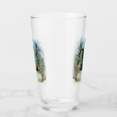 Waterverf Herten Persoonlijk Monogram Letter L Glas (Links)