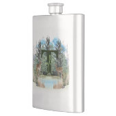 Waterverf Herten Persoonlijk Monogram Letter T Flacon (Links)