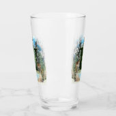 Waterverf Herten Persoonlijk Monogram Letter U Glas (Links)