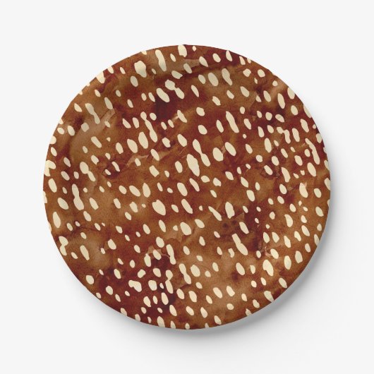 Waterverf Herten Print Papieren Bordje (Voorkant)