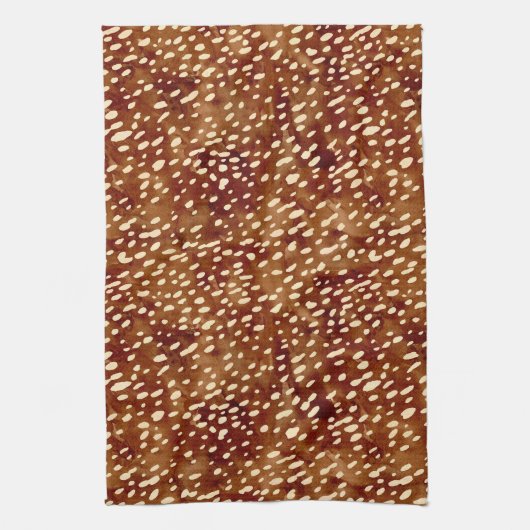 Waterverf Herten Print Theedoek (Verticaal)