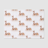 Waterverf Herten Roze Wolk Tissuepapier (Voorkant)