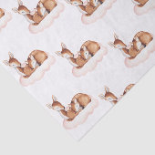 Waterverf Herten Roze Wolk Tissuepapier (Detail)