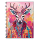 Waterverf herten spiraal Notitieboek (Voorkant)