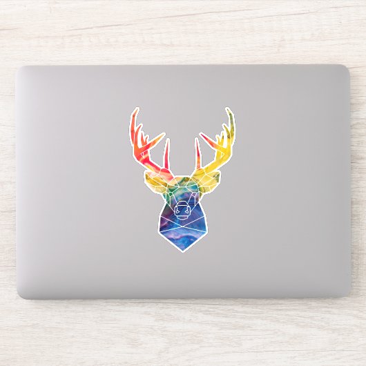Waterverf herten sticker (Computer)