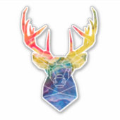 Waterverf herten sticker (Voorkant)
