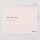  Waterverf & Herten. vrolijk kerstfeest Briefkaart (Achterkant)