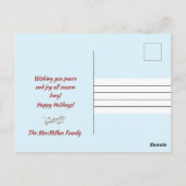 Waterverf herten wensen u een heel vrolijk kerstfe briefkaart (Achterkant)