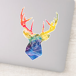 Waterverf hertensticker sticker