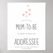 Waterverf Het Baby shower van het hart richt een E Poster (Voorkant)