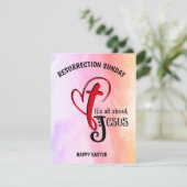 Waterverf HET GAAT ALLEMAAL OM JESUS Christelijk P Kaart (Staand voorkant)