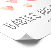 Waterverf Het hart van baby's is sweet Geniet van Poster (Hoek)