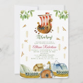 Waterverf Het is een Baby shower van een jongen Vi Kaart (Voorkant)