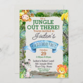 Waterverf Het is een Oerwoud dierlijk stommeltje o Kaart (Voorkant / Achterkant)