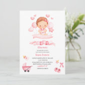 Waterverf het is girl Boho Nursery Baby shower Kaart (Staand voorkant)