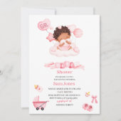 Waterverf het is girl Boho Nursery Baby shower Kaart (Voorkant)