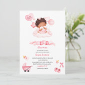 Waterverf het is girl Boho Nursery Baby shower Kaart (Staand voorkant)