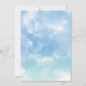 Waterverf het is jongen Blue Boho Nursery Baby Sho Kaart (Achterkant)