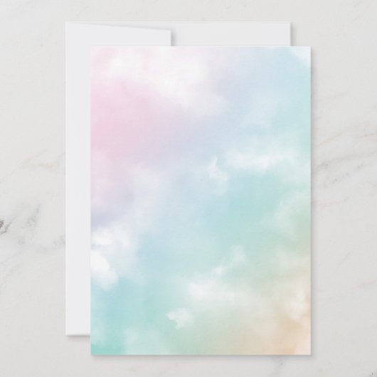 Waterverf het is jongen Blue Boho Nursery Baby Sho Kaart (Achterkant)