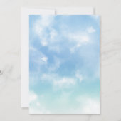 Waterverf het is jongen Blue Boho Nursery Baby Sho Kaart (Achterkant)