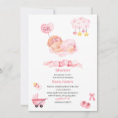 Waterverf het is meisje Boho Nursery Baby shower Kaart (Voorkant)