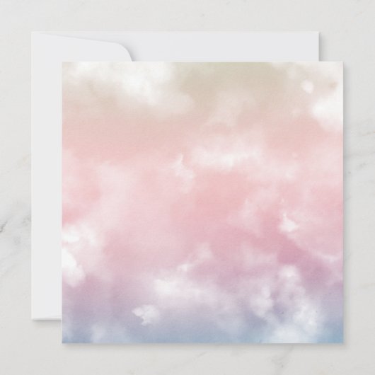 Waterverf het is meisje Boho Nursery Baby shower Kaart (Achterkant)