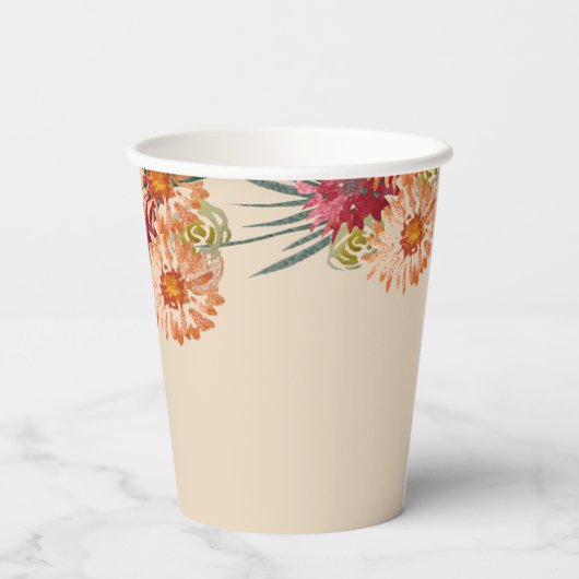 Waterverf het Manuscript van het Baby shower van h Papieren Bekers (Achterkant)