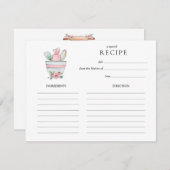 Waterverf Het mengen Bowl met gereedschap Recipe k Kaart (Voorkant / Achterkant)