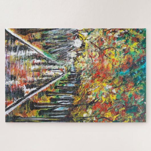 Waterverf - Het najaar komt - kies Grootte Legpuzzel (Horizontaal)