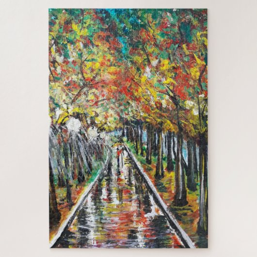 Waterverf - Het najaar komt - kies Grootte Legpuzzel (Verticaal)