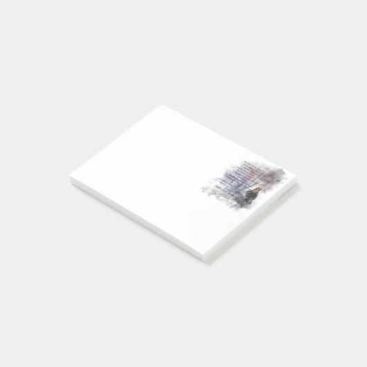 Waterverf Het Raven Edgar Allan Poe Poem Post-it® Notes (Schuin)