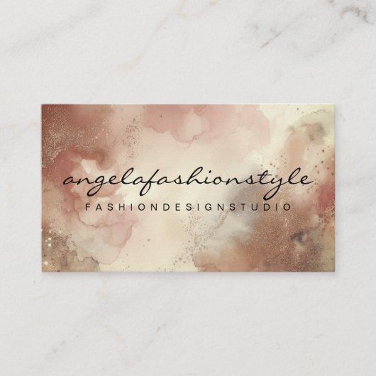 Waterverf het Schilderen Abstracte Borstel Waterve Visitekaartje (Voorkant)