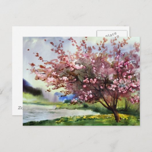 Waterverf Het Schilderen Landschap Briefkaart (Voorkant / Achterkant)