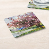 Waterverf Het Schilderen Landschap Kartonnen Onderzetters (Schuin)