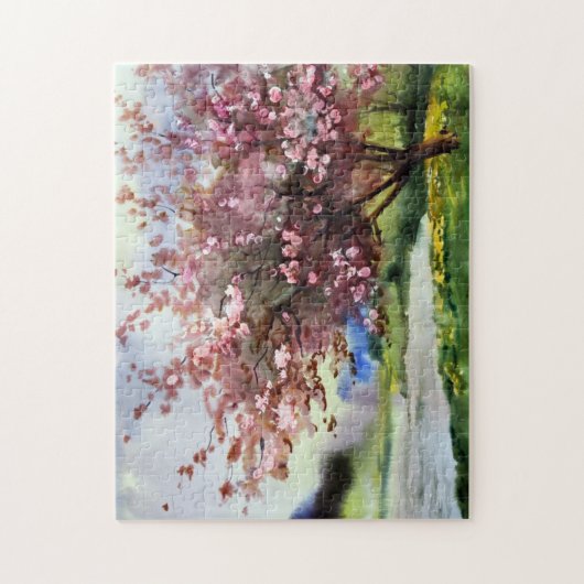 Waterverf Het Schilderen Landschap Legpuzzel (Verticaal)